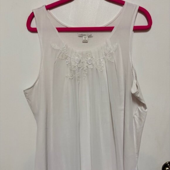 COLDWATER CREEK SLEEVELESS LINED TUNIC. BEAUTIFUL APPLIQUE!. SZ. 1X - Picture 1 of 4
